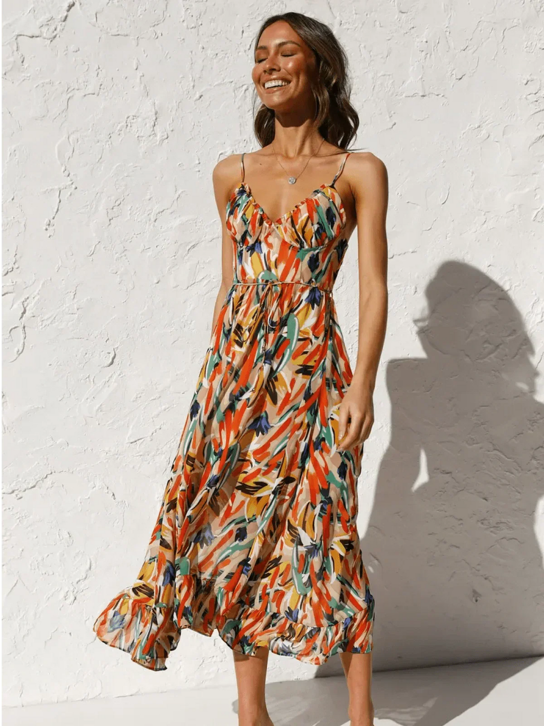 Robe Longue Bohème – Modèle Soleil, Légère & Fluide