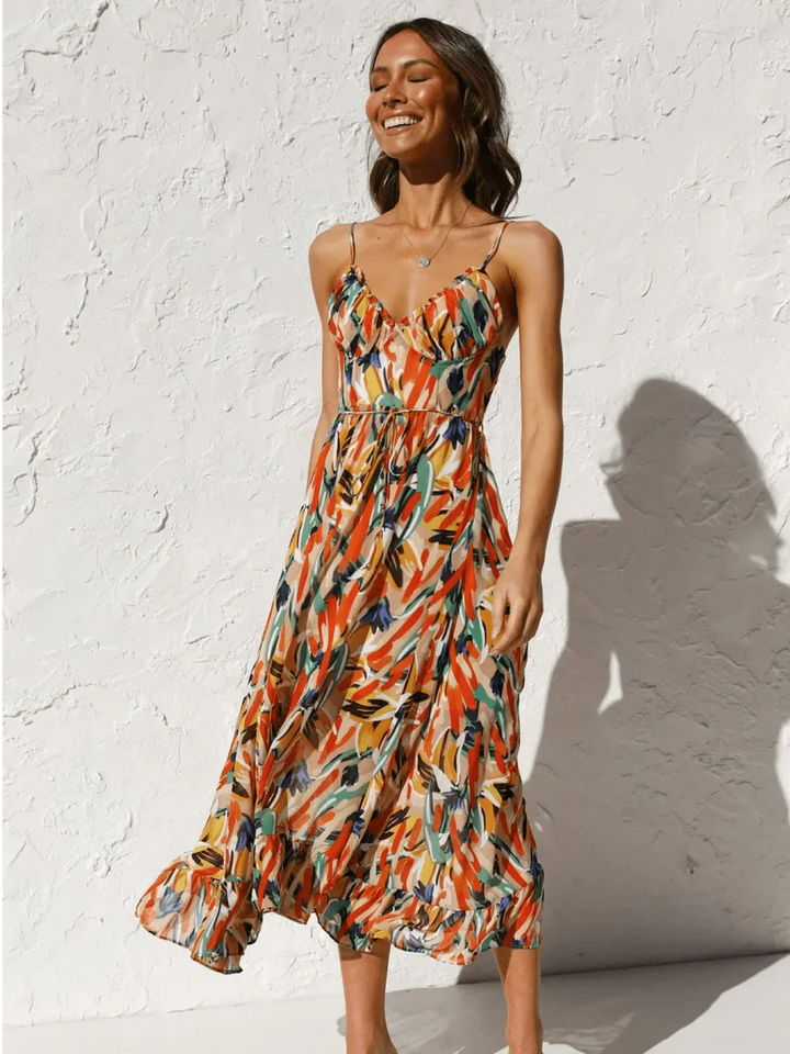 Robe Longue Bohème – Modèle Soleil, Légère & Fluide