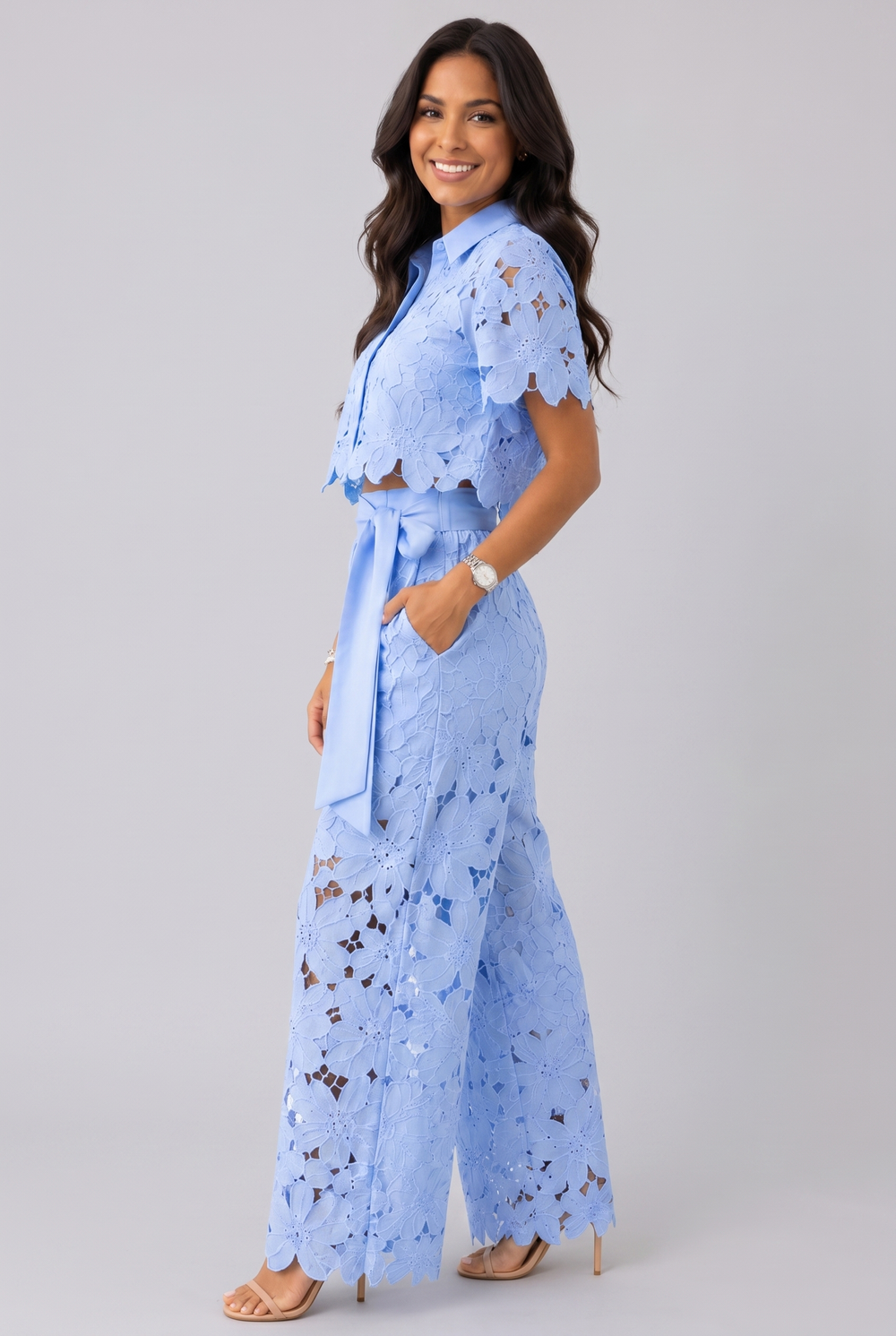 Ensemble Coordonné Ajouré – Azzurro Cielo