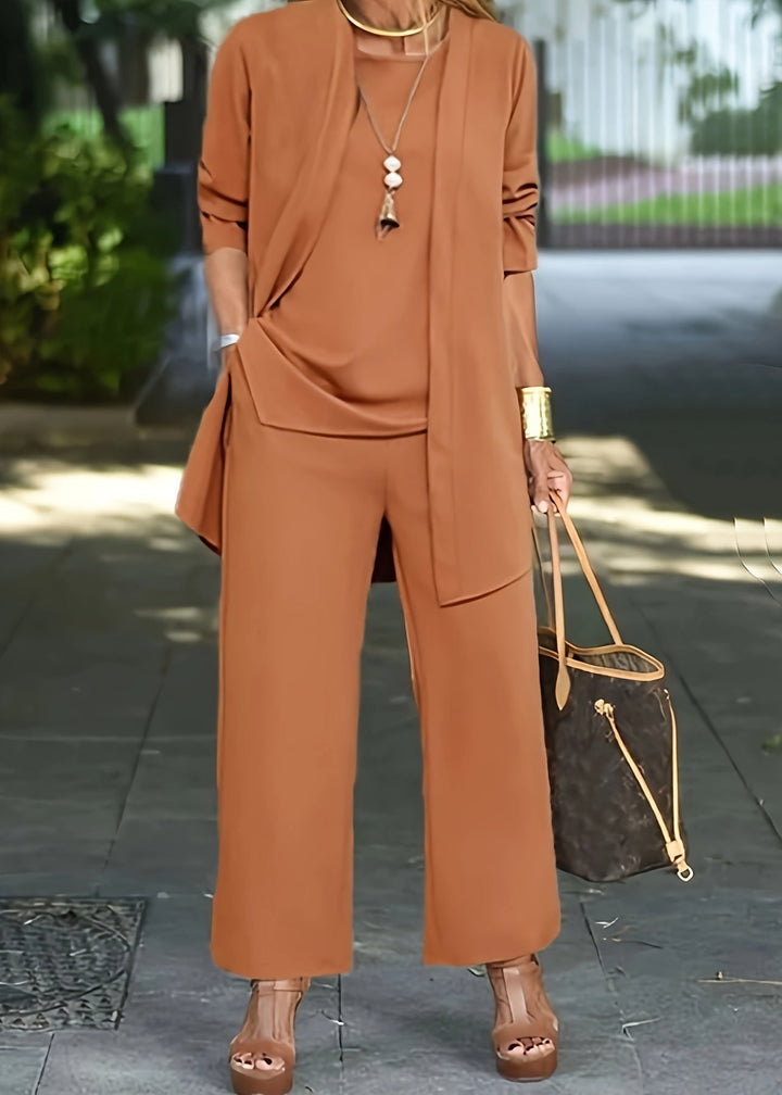 Ensemble Coordonné Pantalon Large – Caramello