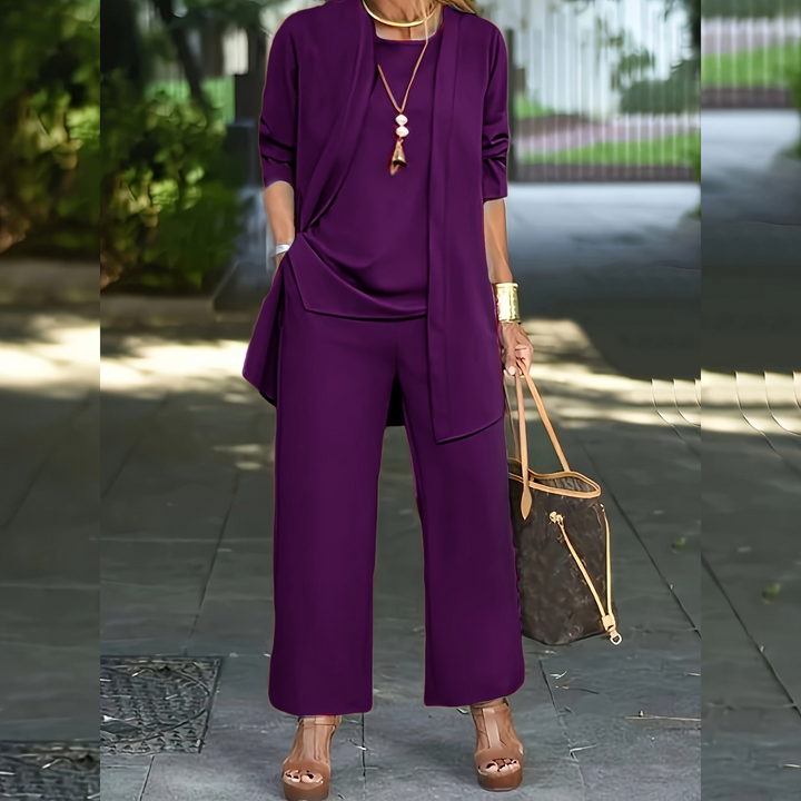 Ensemble Coordonné Pantalon Large – Violet