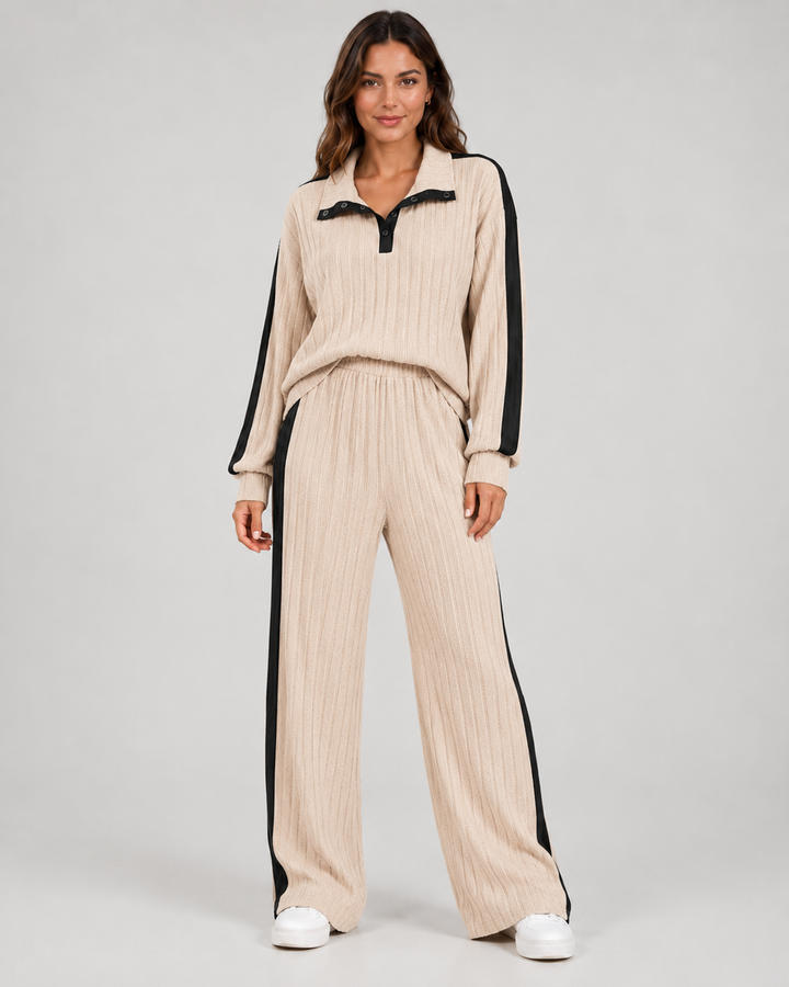 Ensemble Coordonné Sport Chic – Beige