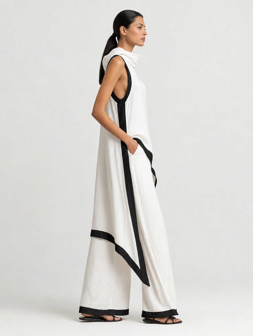 Ensemble Élégant Bicolore