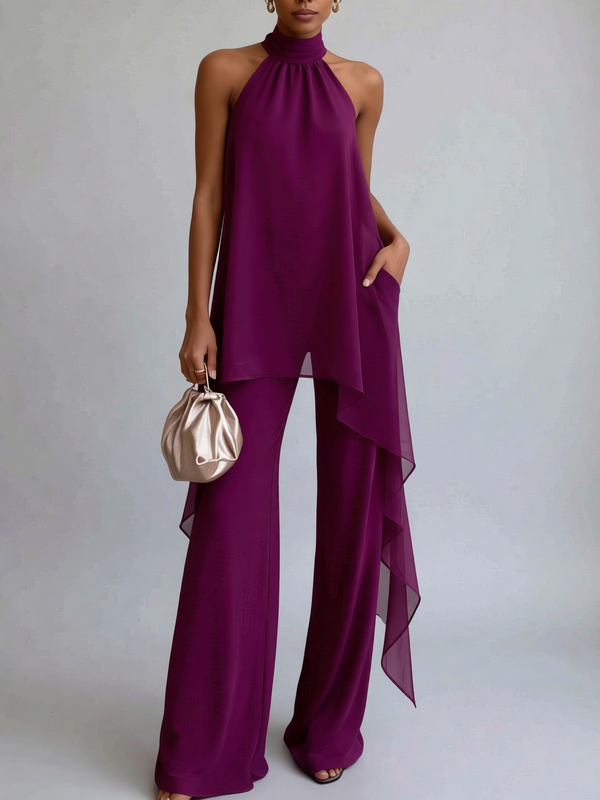 Ensemble Pantalon Élégant Prune – Prune