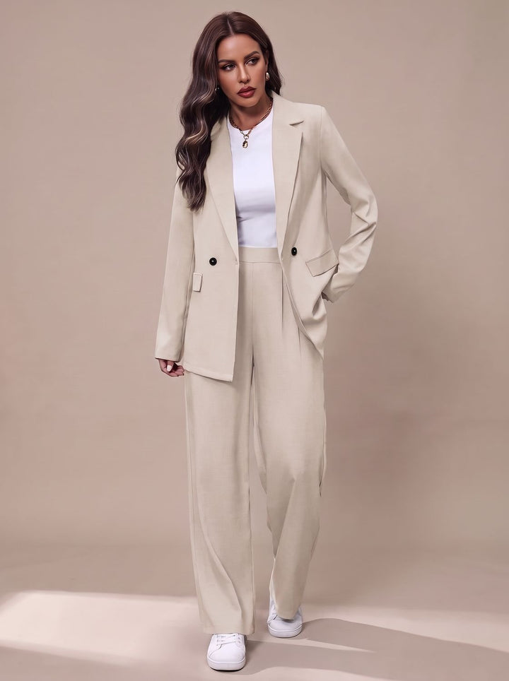 Ensemble Tailleur Deux Pièces – Blanc