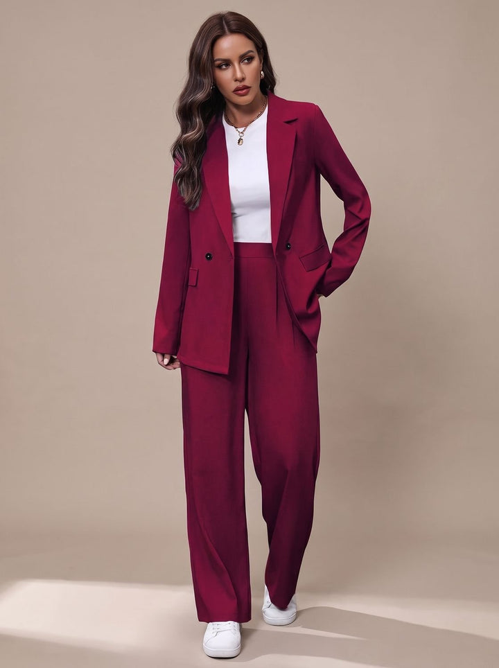 Ensemble Tailleur Deux Pièces – Bordeaux