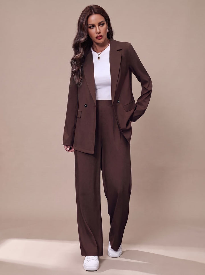 Ensemble Tailleur Deux Pièces – Marron Foncé