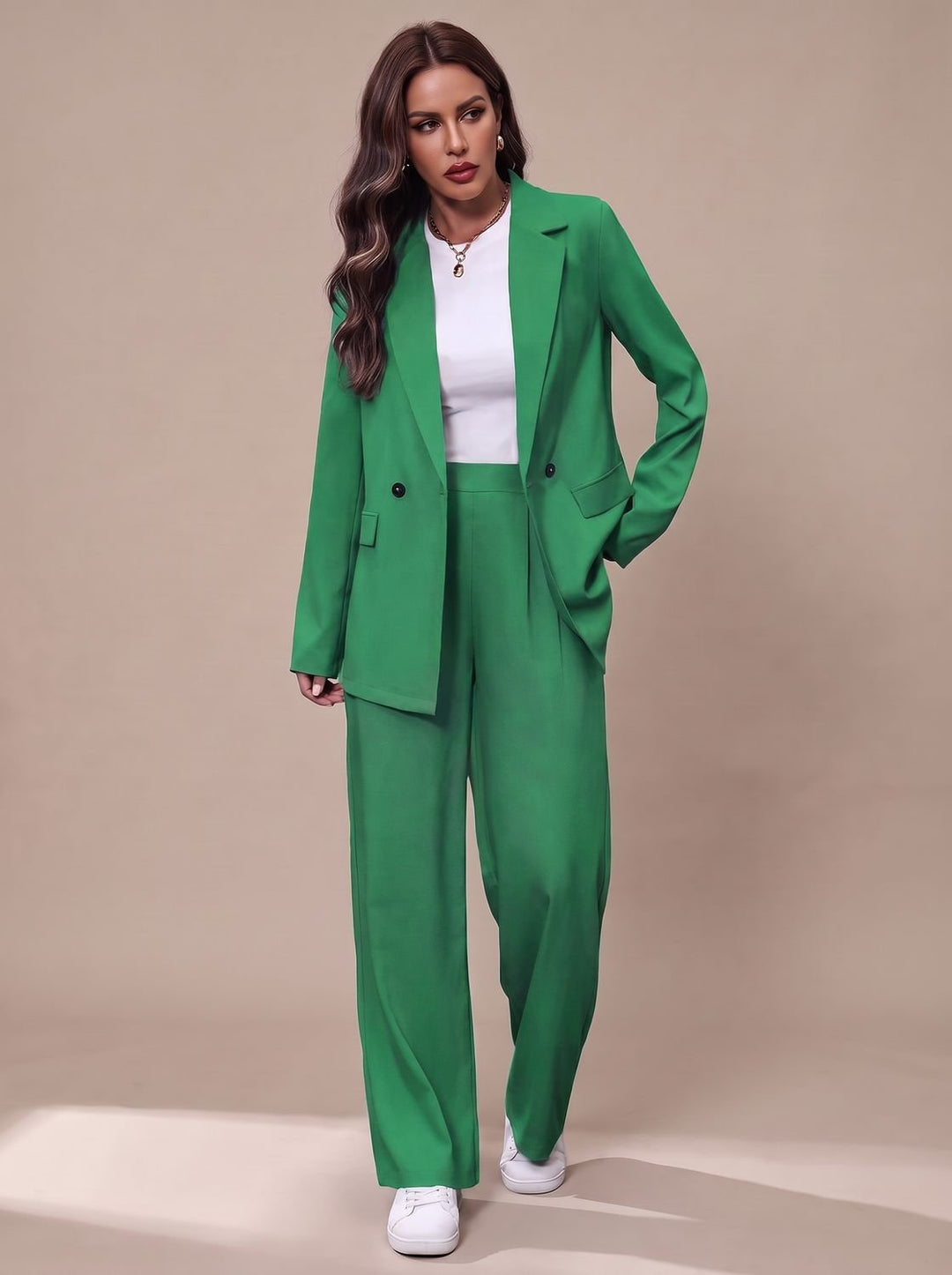 Ensemble Tailleur Deux Pièces – Vert