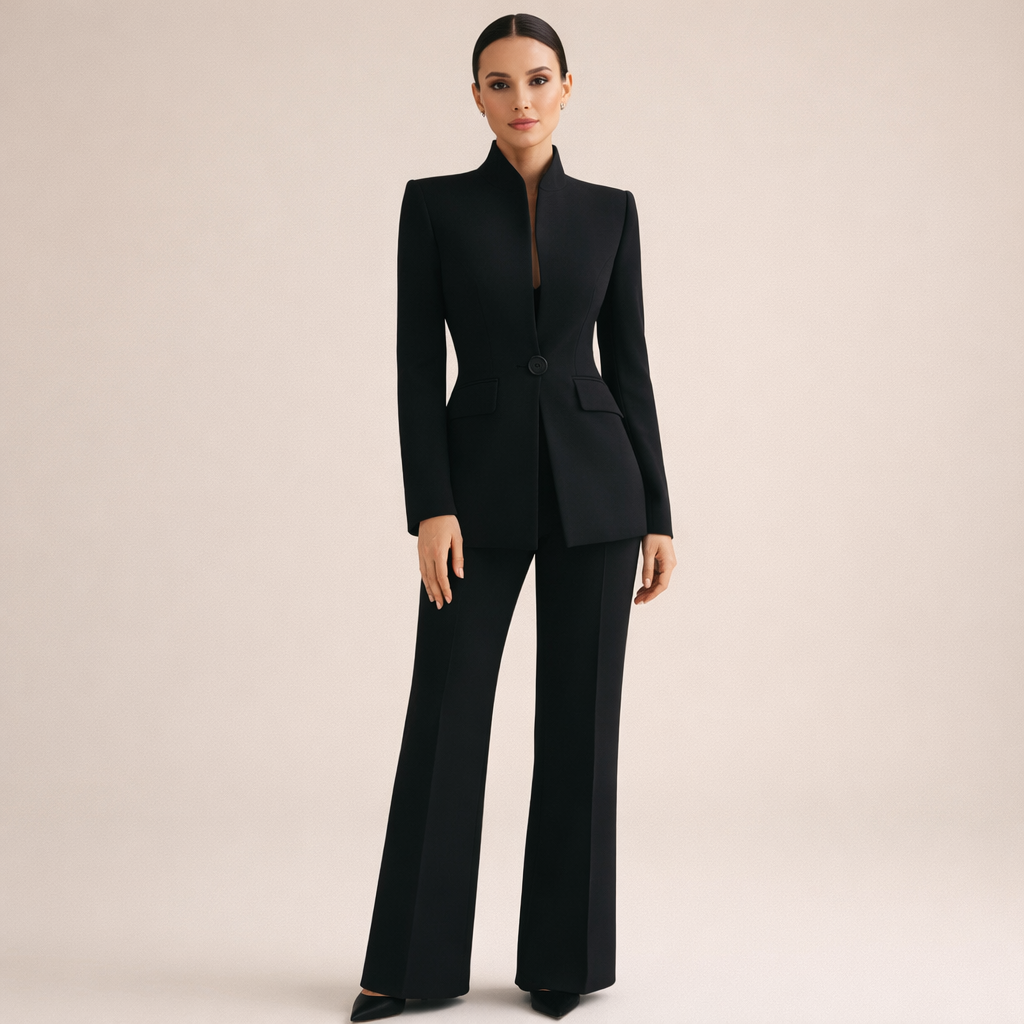 Ensemble Tailleur Structuré – Noir