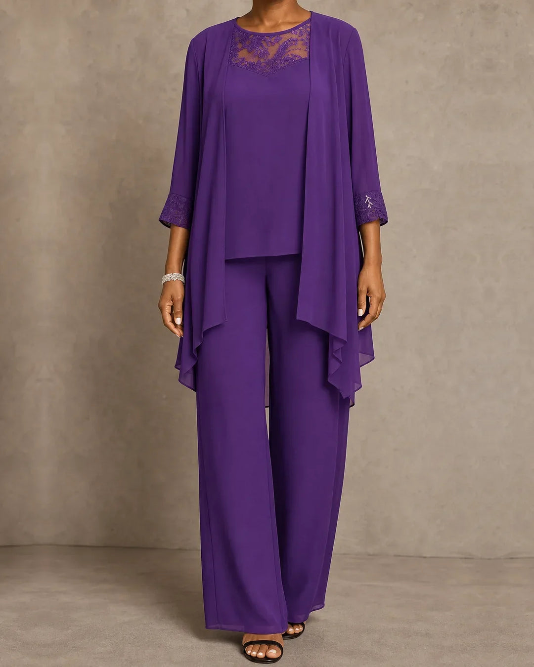 Ensemble Trois Pièces Élégant – Violet