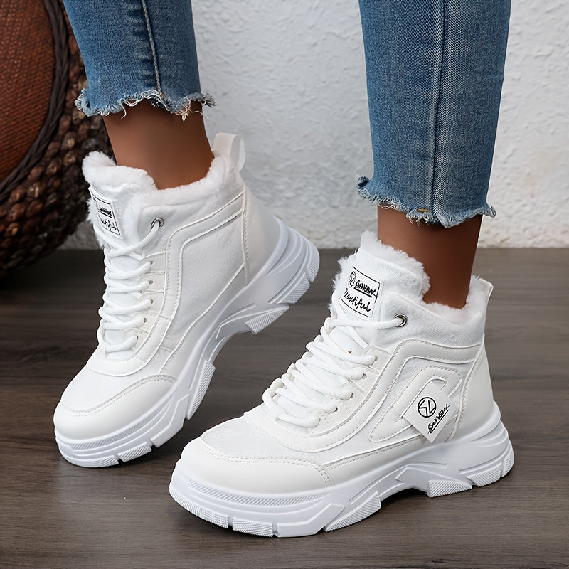 Sneakers Montants Doublés | Chauds et Confortables | Semelle Antidérapante