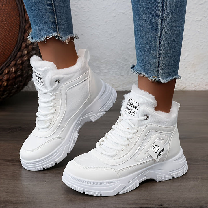 Sneakers Montants Doublés | Chauds et Confortables | Semelle Antidérapante