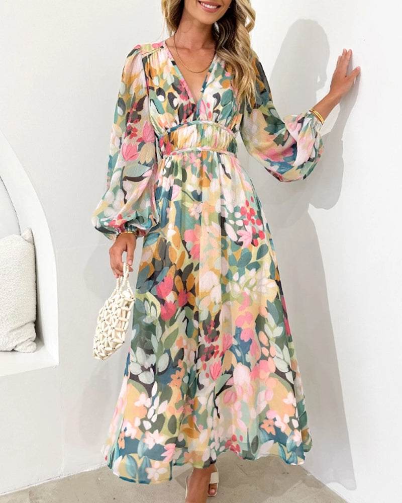 Robe Midi Fleurie Nysa – Style Bohème & Coupe Fluide