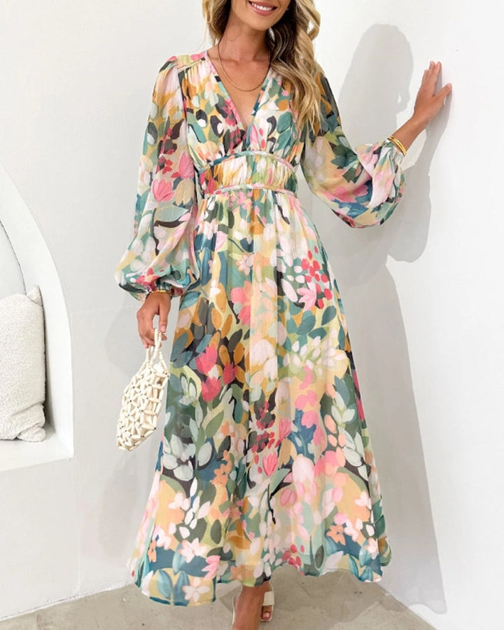 Robe Midi Fleurie Nysa – Style Bohème & Coupe Fluide