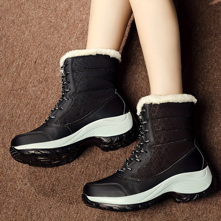 Bottines Hivernales Imperméables | Doublure en Fausse Fourrure | Confort et Stabilité