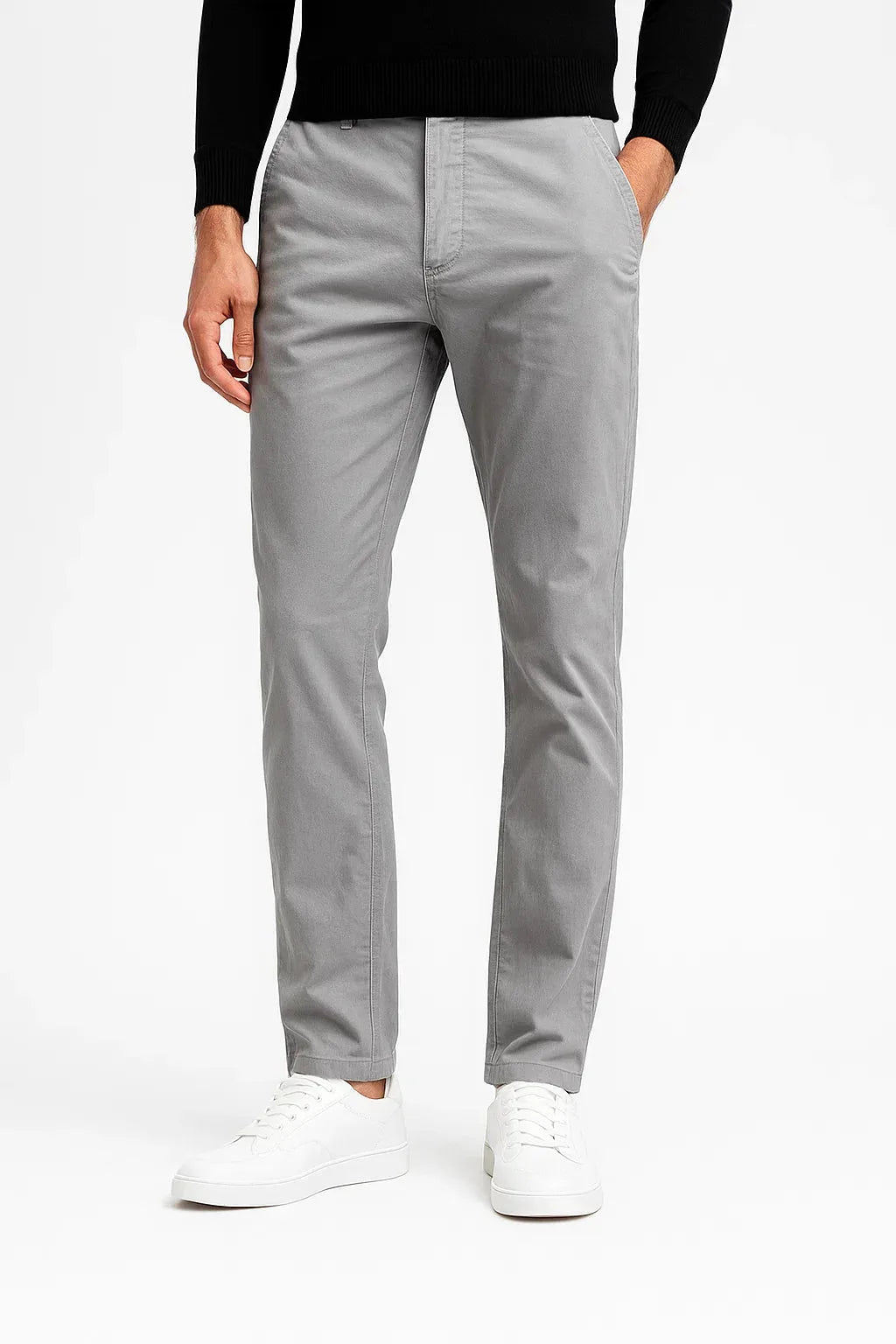 Pantalon Homme Essentiel Coupe Droite – Gris