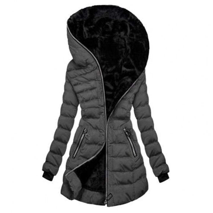 Veste Chaude et Cintrée à Capuche – Gris