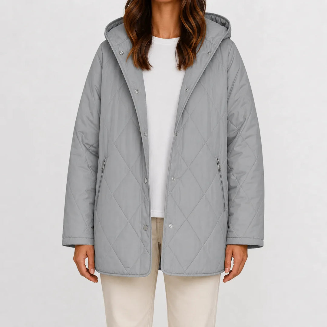 Veste Douillette à Capuche – Gris