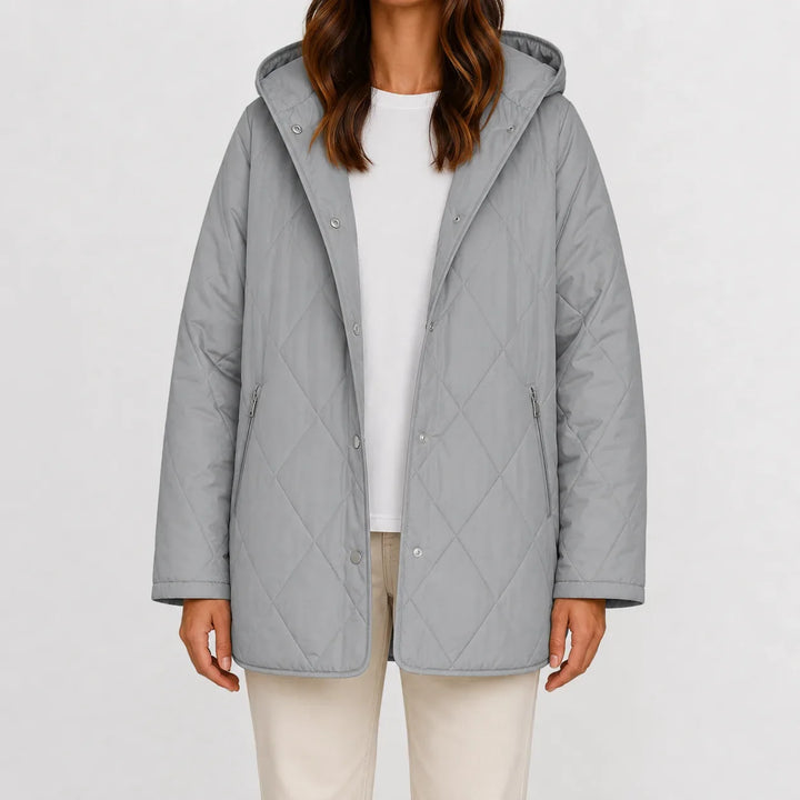 Veste Douillette à Capuche – Gris