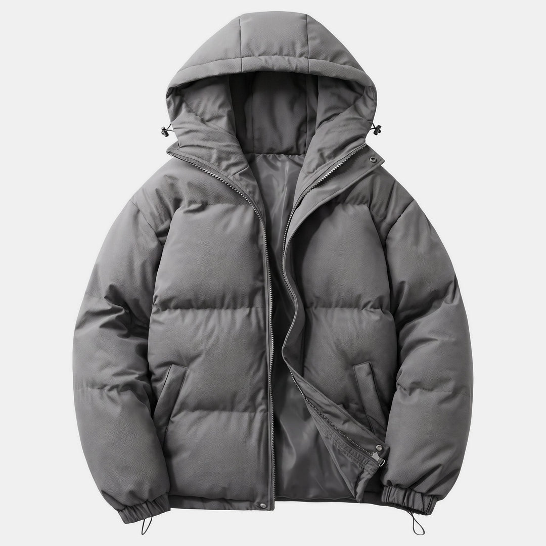 Veste Matelassée Style Urbain – Gris Foncé