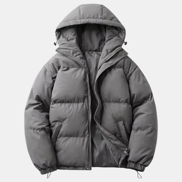 Veste Matelassée Style Urbain – Gris Foncé