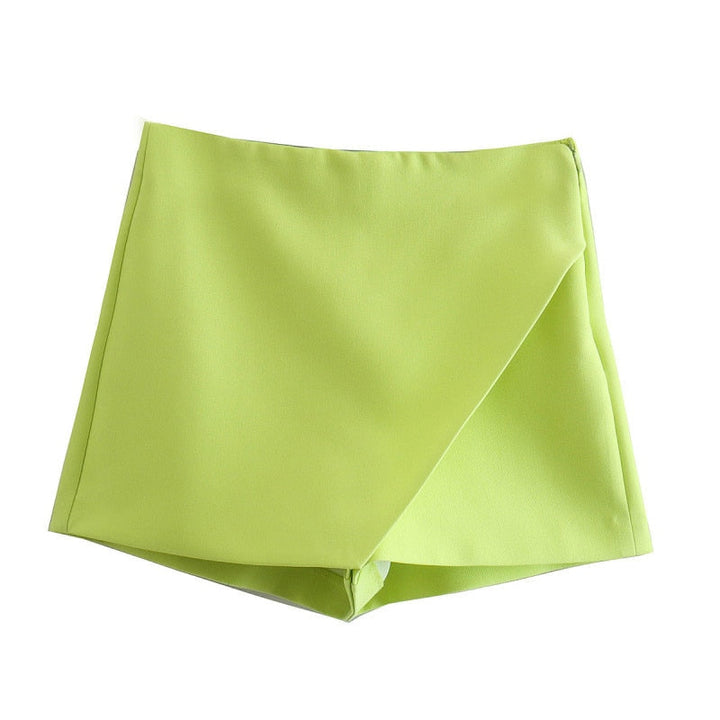 Vividia | Short Jupe Asymétrique Taille Haute Coupe Ajustée Chic Été Pour Femme