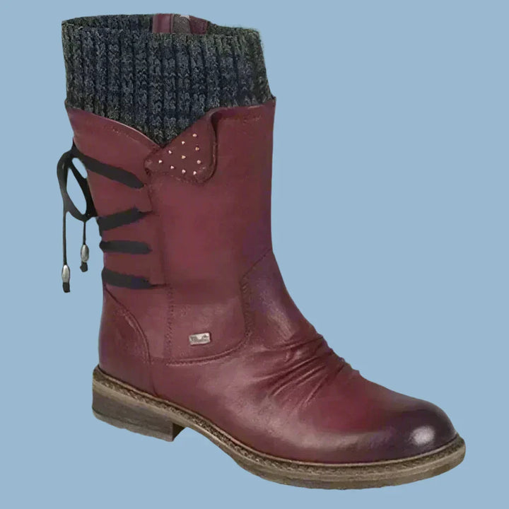 Bottines en Simili Daim avec Col Tricoté | Confortables et Tendance | Look Décontracté