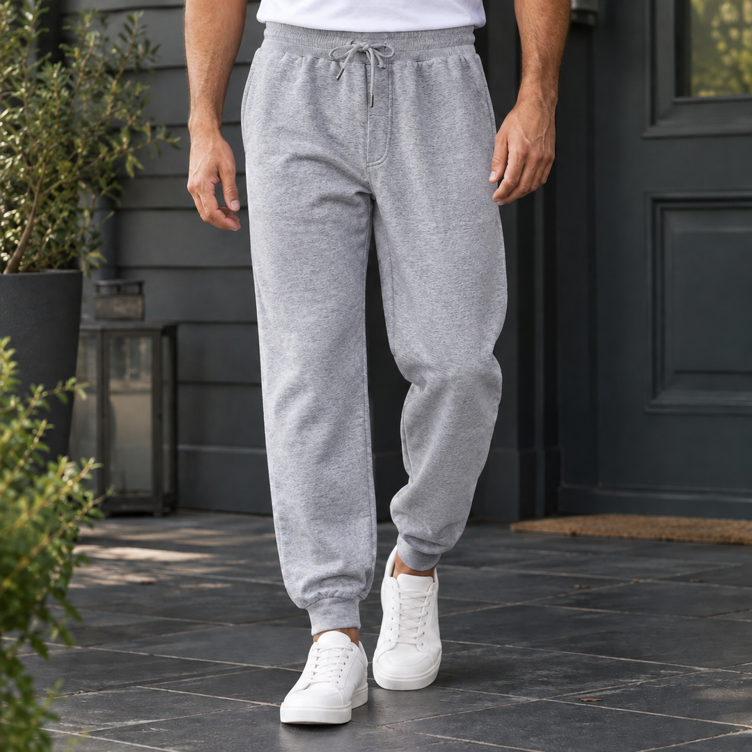 Jogging Homme Coupe Fuselée – Gris European Size