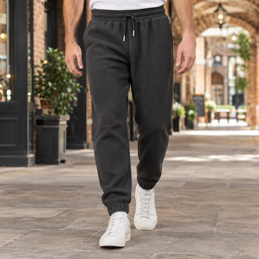 Jogging Homme Texturé et Confortable – Gris Foncé