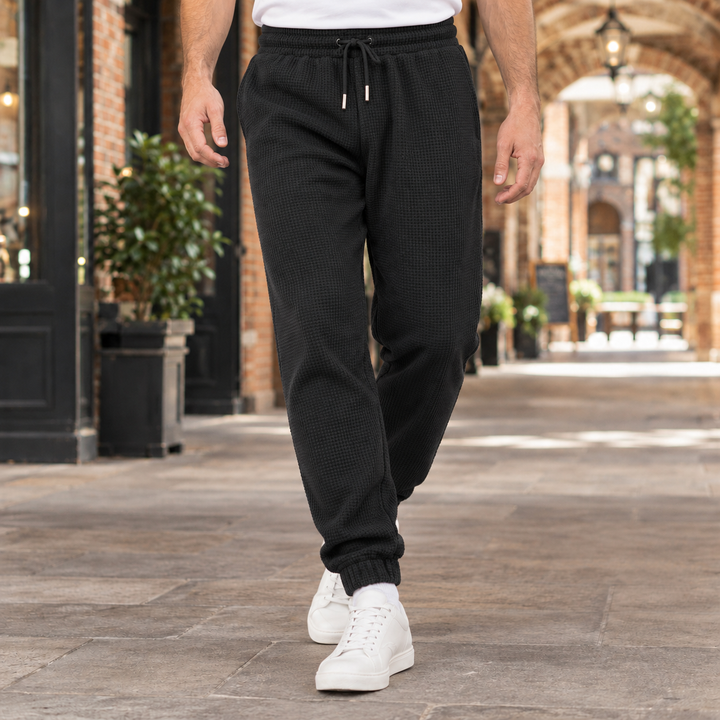 Jogging Homme Texturé et Confortable – Noir