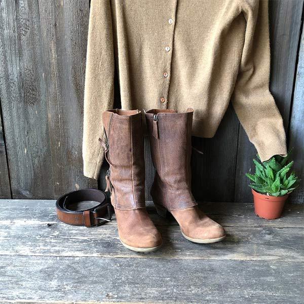 Bottines en Cuir Vintage | Élégance Rustique | Look Western