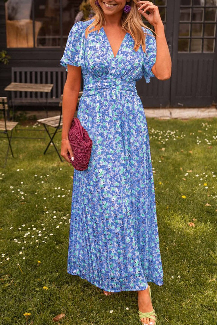 Robe Midi Fleurie Boutonnée – Coupe Légère & Look d’Été