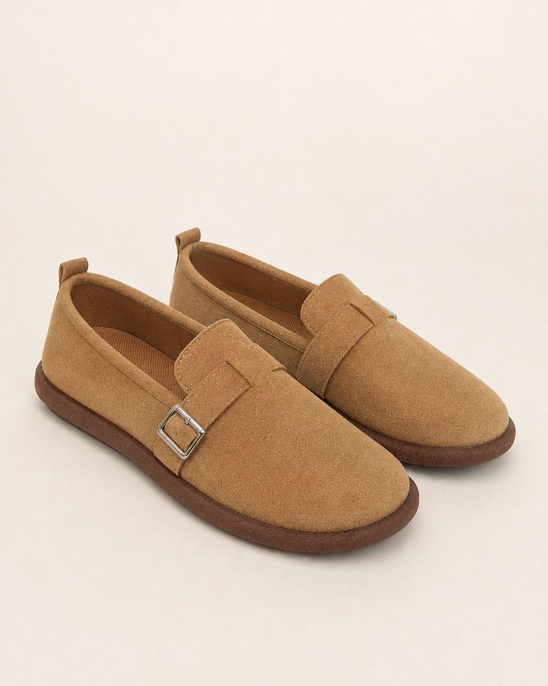 Mocassins Souples à Bride – Kaki