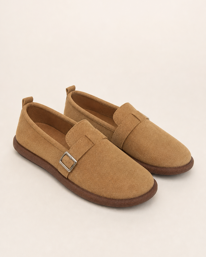 Mocassins Souples à Bride – Kaki