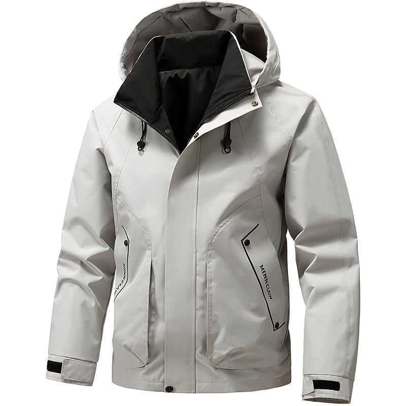 Sweat Zippé à Capuche Technique – Kaki