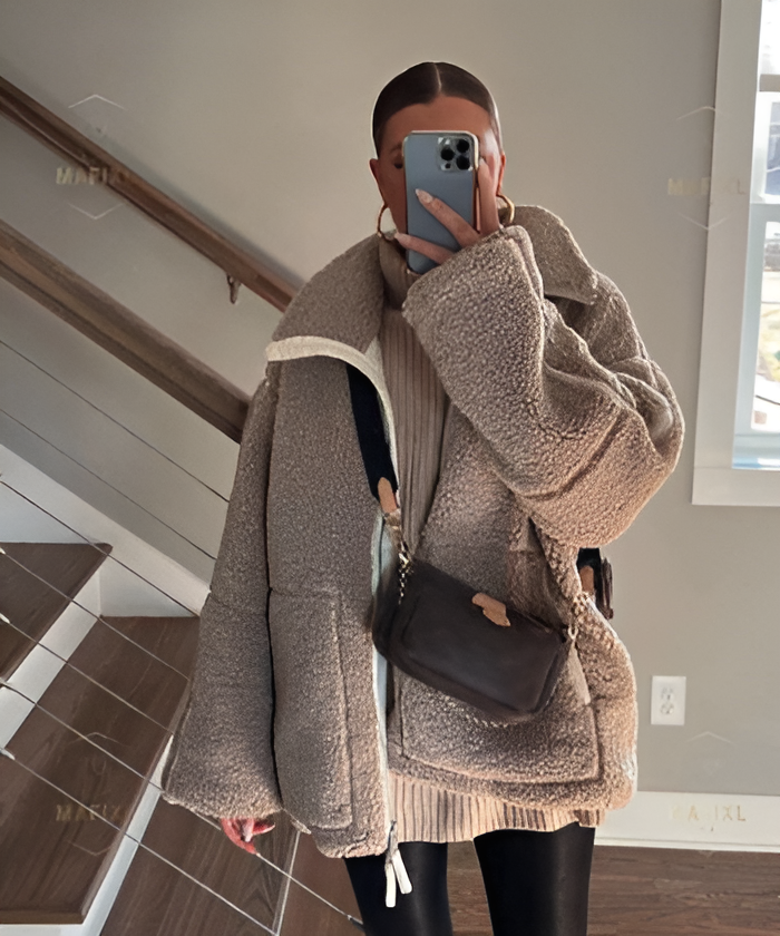 Veste Oversize en Polaire Teddy | Chaude & Élégante | Incontournable Hiver