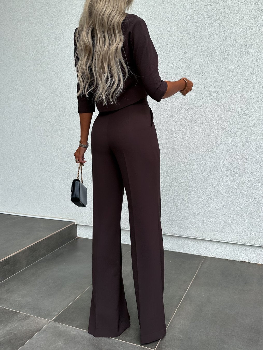 Ensemble Pantalon Évasé et Haut Court | Moderne et Élégant | Look Sophistiqué