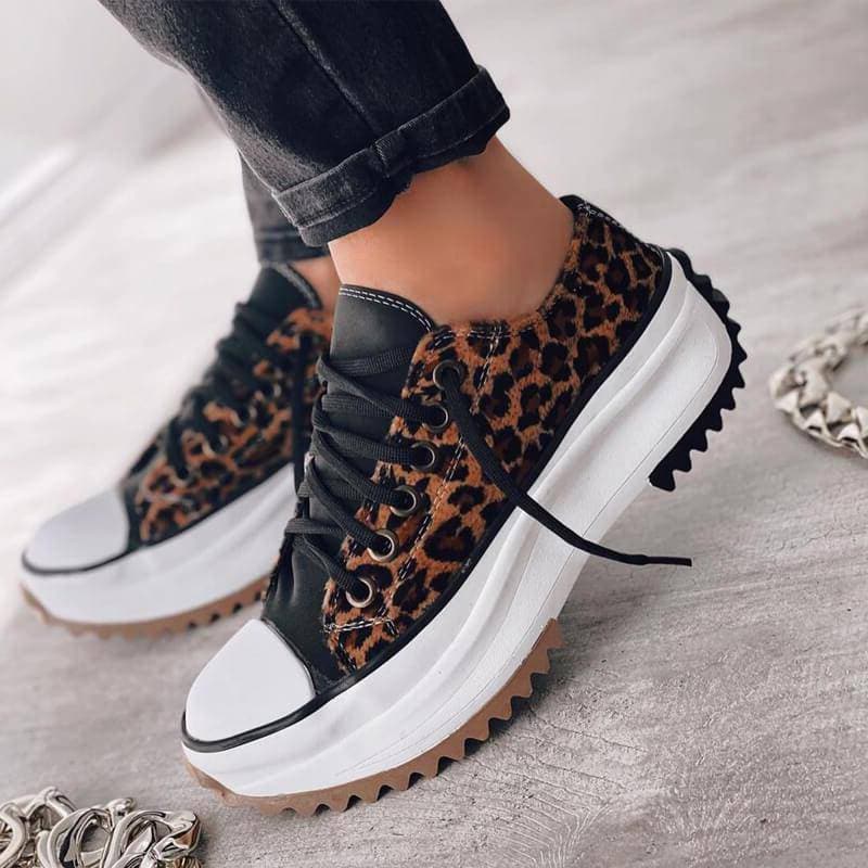 Urbania | Baskets Basses Plateforme Lacets Semelle Crantée Casual Streetwear Pour Femme