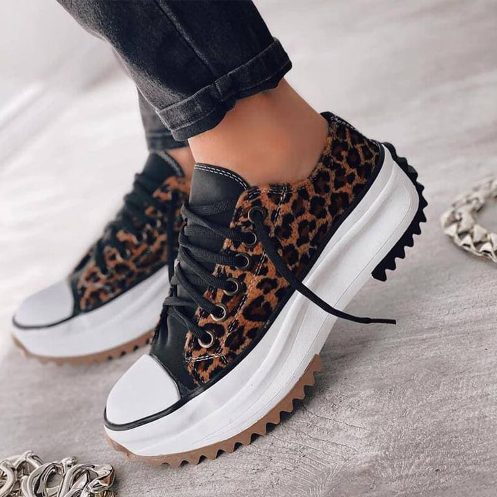 Urbania | Baskets Basses Plateforme Lacets Semelle Crantée Casual Streetwear Pour Femme