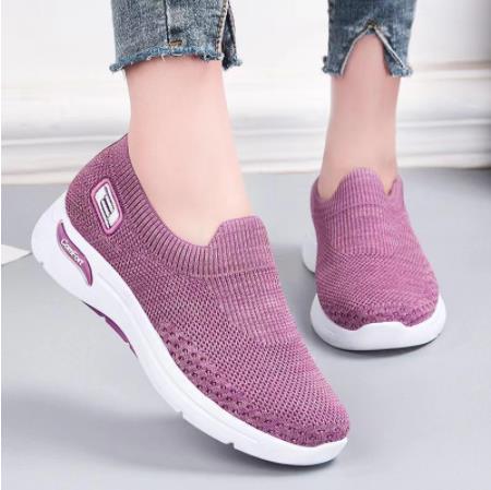 Dynaflex | Baskets Slip-On Maille Respirante Semelle Épaisse Légères Confort Marche Sport Pour Femme