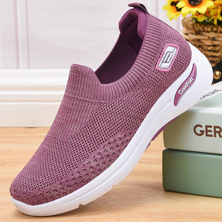 Dynaflex | Baskets Slip-On Maille Respirante Semelle Épaisse Légères Confort Marche Sport Pour Femme