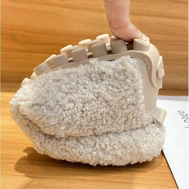 Mocassins Intérieur Extérieur Effet Fourrure Doublure Chaude Semelle Souple Confort Hiver Pour Femme