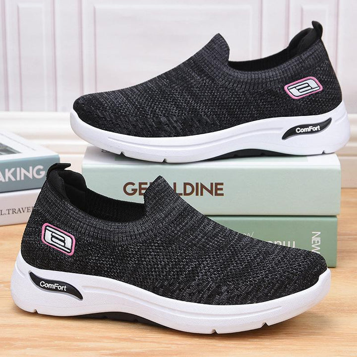 Dynaflex | Baskets Slip-On Maille Respirante Semelle Épaisse Légères Confort Marche Sport Pour Femme