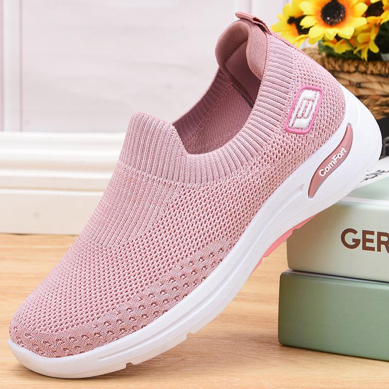 Dynaflex | Baskets Slip-On Maille Respirante Semelle Épaisse Légères Confort Marche Sport Pour Femme