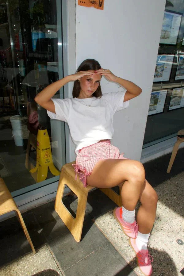 Popnella | Short Taille Haute Motif Rayé Coupe Décontractée Casual Été Pour Femme