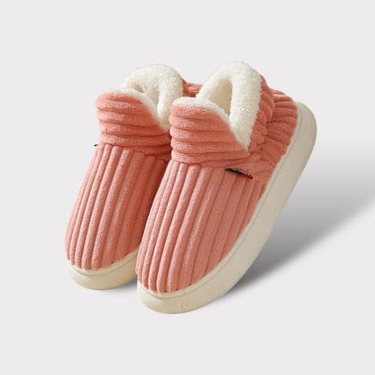 Cosylia | Chaussons Intérieur Extérieur Côtelé Doublure Chaude Semelle Antidérapante Confort Hiver Pour Femme