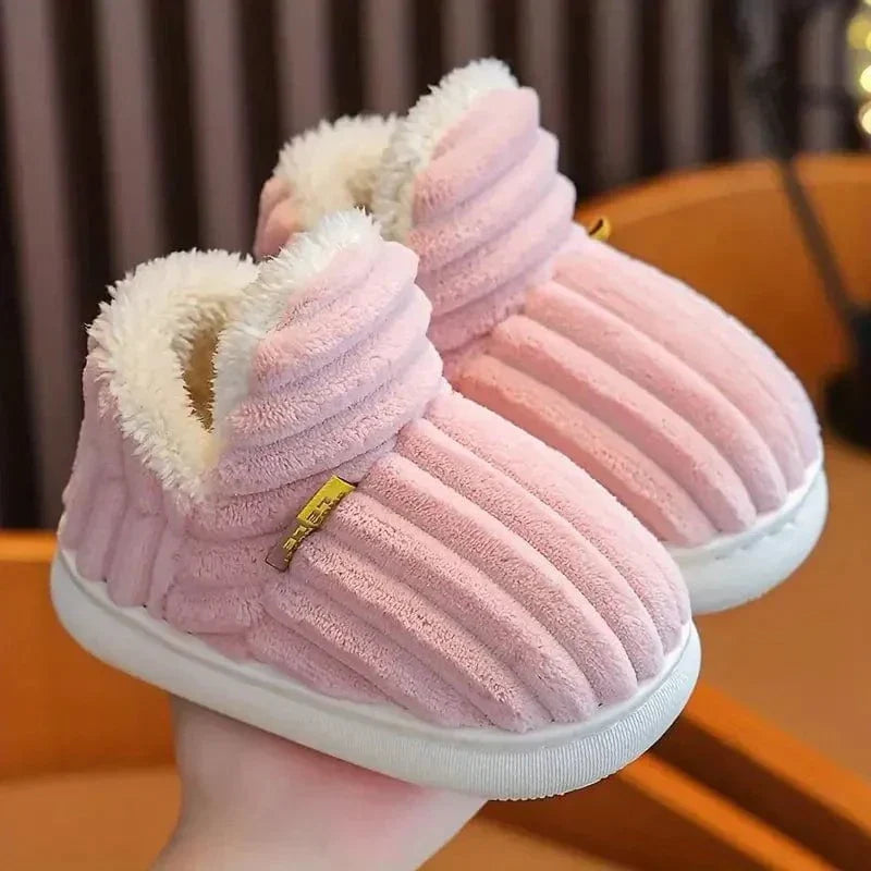 Cosylia | Chaussons Intérieur Extérieur Côtelé Doublure Chaude Semelle Antidérapante Confort Hiver Pour Femme