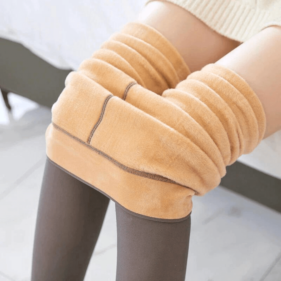 Thermalia | Collant Doublé Polaire Effet Transparent Extensible Chaud Hiver Pour Femme