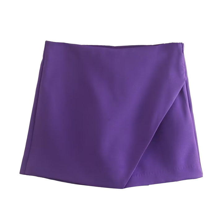 Vividia | Short Jupe Asymétrique Taille Haute Coupe Ajustée Chic Été Pour Femme