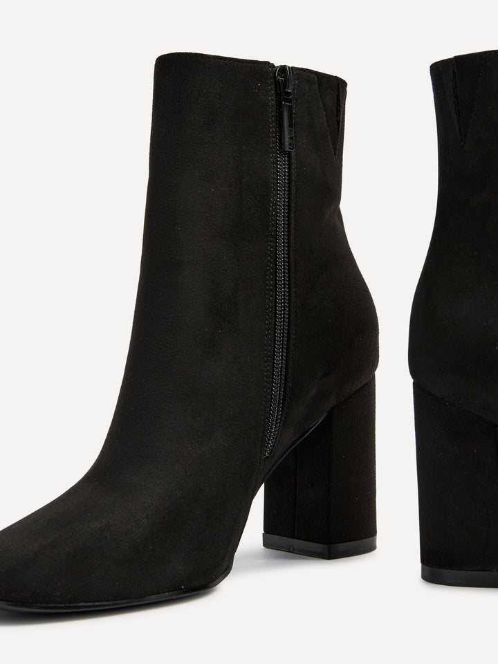 Bottines Noires à Bout Pointu
